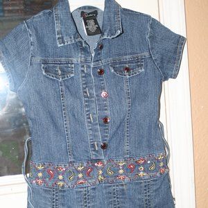 Speechless Blue Denim Kids Casual Dress